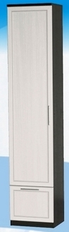 Шкаф высокий с ящиком ДЛЯ ГОСТИНОЙ ШВЯ-450 Венге/Дуб выбеленный в Бийске - bijsk.katalogmebeli.com | фото