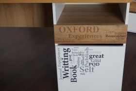 Стол с ящиками «Оксфорд» (Ривьера/Белый с рисунком) в Бийске - bijsk.katalogmebeli.com | фото 9