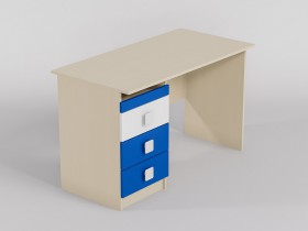 Стол (прямая столешница) Скай люкс (Синий/Белый/корпус Клен) в Бийске - bijsk.katalogmebeli.com | фото