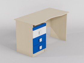 Стол (столешница с выемкой) Скай люкс (Синий/Белый/корпус Клен) в Бийске - bijsk.katalogmebeli.com | фото