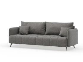 Валериан диван трёхместный прямой Стальной, ткань RICO FLEX 9292 в Бийске - bijsk.katalogmebeli.com | фото