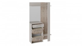 Шкаф для одежды «Нуар» тип 1 Фон серый/Дуб сонома в Бийске - bijsk.katalogmebeli.com | фото 3