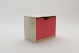 Ящик для игрушек Бэрри (Бежевый/Красный/корпус Клен) в Бийске - bijsk.katalogmebeli.com | фото