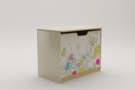 Ящик для игрушек Флёр (Белый/корпус Клен) в Бийске - bijsk.katalogmebeli.com | фото