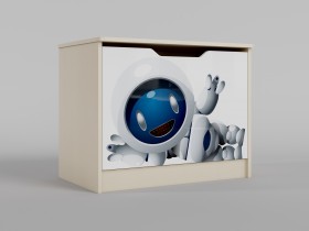 Ящик для игрушек Санни (Белый/корпус Клен) в Бийске - bijsk.katalogmebeli.com | фото